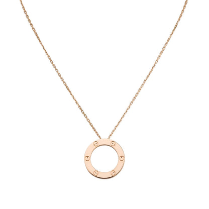 [Riva Jewelry]LOVE LARGE CIRCULAR PENDANT NECKLACE