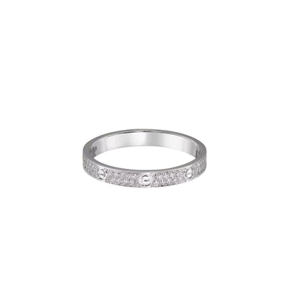 [Riva Jewelry]LOVE 2.6MM PAVÉ DIAMOND RING