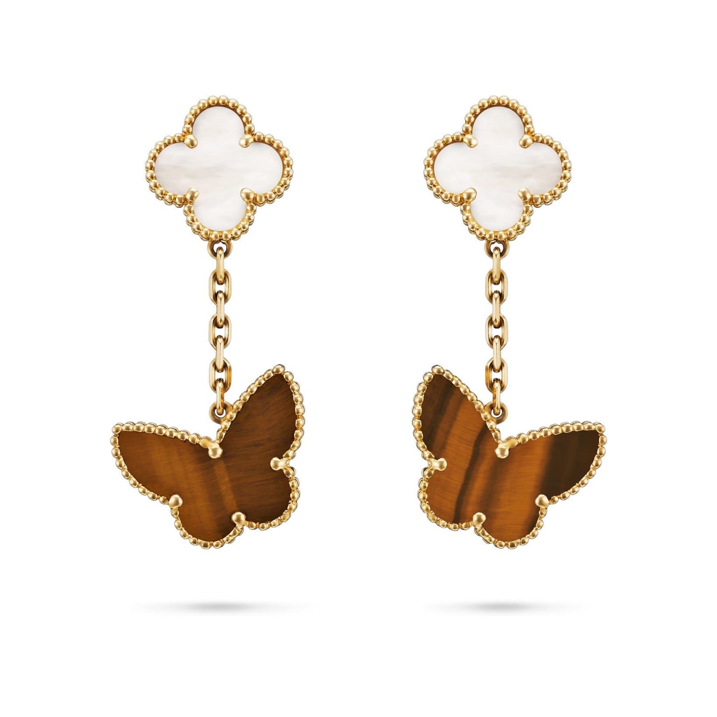 [Riva Jewelry]CLOVER DUAL-MOTIF STATEMENT STUD EARRINGS - DOUBLE-CHARM COLLECTION