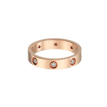 [Riva Jewelry]LOVE 4MM 8 DIAMONDS RING