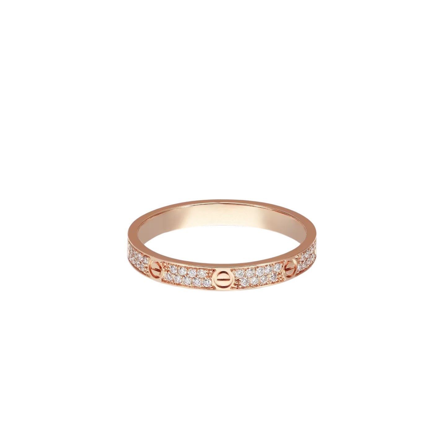 [Riva Jewelry]LOVE 2.6MM PAVÉ DIAMOND RING