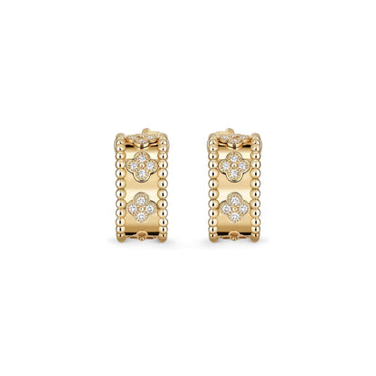 [Riva Jewelry]KALEIDOSCOPE CLOVER HOOP EARRINGS