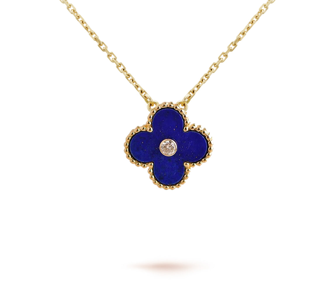 [Riva Jewelry]LIMITED EDITION CHRISTMAS CLOVER FLOWER NECKLACE - 15MM ANNUAL COLLECTIBLE PENDANT