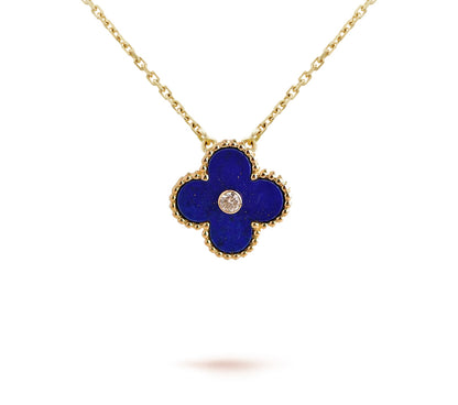 [Riva Jewelry]LIMITED EDITION CHRISTMAS CLOVER FLOWER NECKLACE - 15MM ANNUAL COLLECTIBLE PENDANT