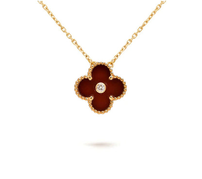 [Riva Jewelry]LIMITED EDITION CHRISTMAS CLOVER FLOWER NECKLACE - 15MM ANNUAL COLLECTIBLE PENDANT