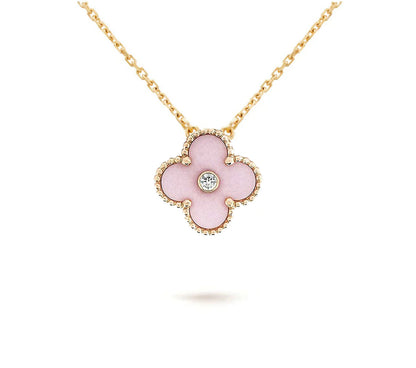 [Riva Jewelry]LIMITED EDITION CHRISTMAS CLOVER FLOWER NECKLACE - 15MM ANNUAL COLLECTIBLE PENDANT