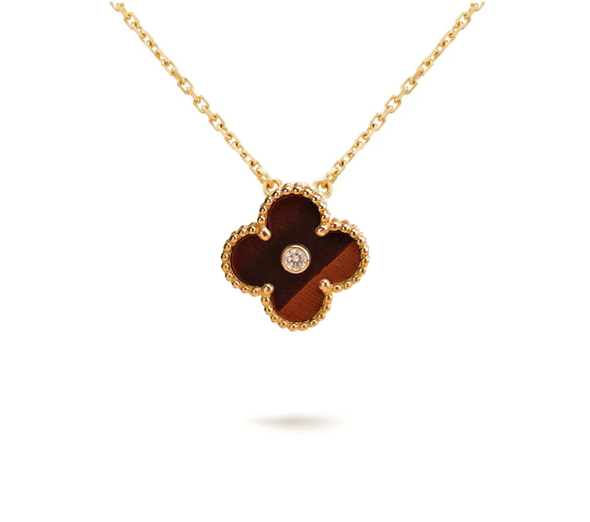 [Riva Jewelry]LIMITED EDITION CHRISTMAS CLOVER FLOWER NECKLACE - 15MM ANNUAL COLLECTIBLE PENDANT