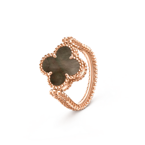 [Riva Jewelry]LUCKY CLOVER ROSE GOLD REVERSIBLE RING