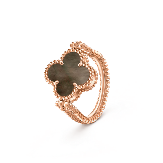 [Riva Jewelry]LUCKY CLOVER ROSE GOLD REVERSIBLE RING