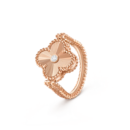 [Riva Jewelry]LUCKY CLOVER ROSE GOLD REVERSIBLE RING