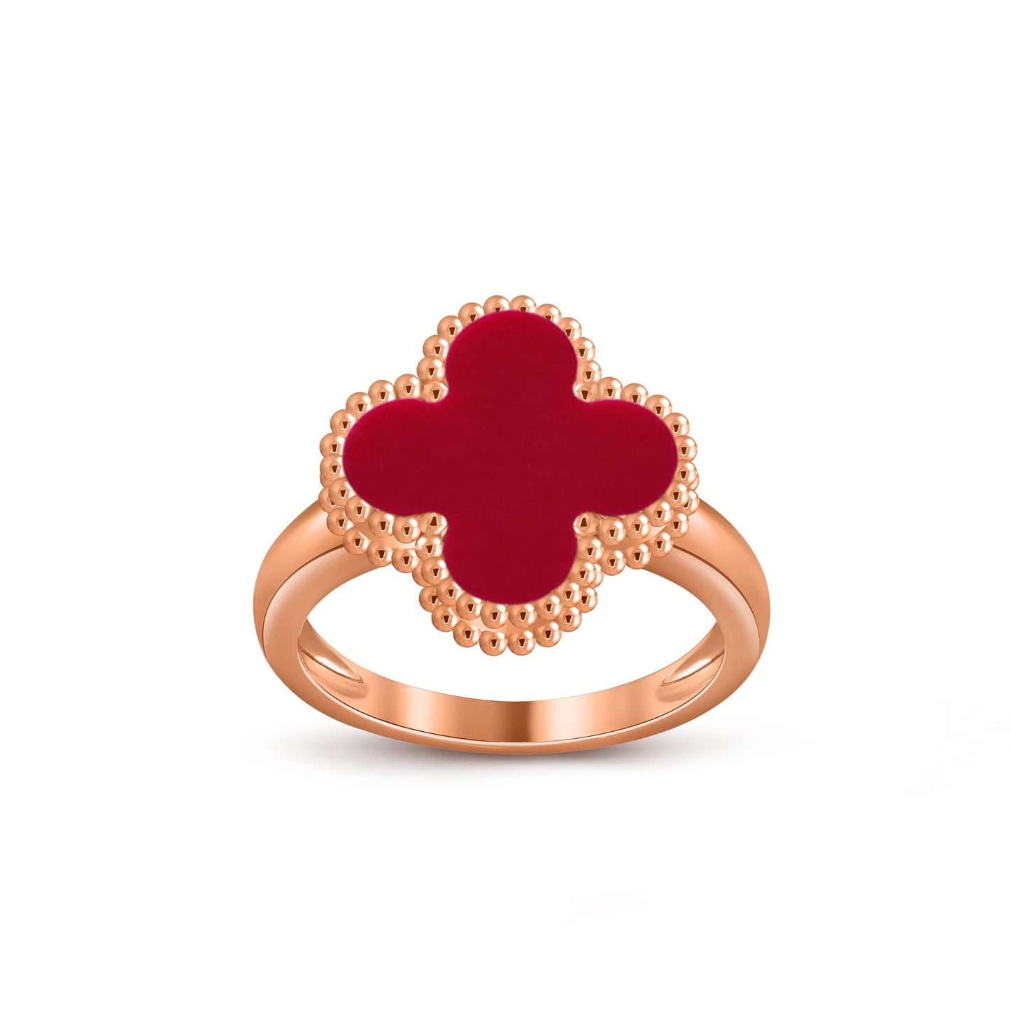 [Riva Jewelry]LUCKY CLOVER VINTAGE ROSE GOLD RING COLLECTION
