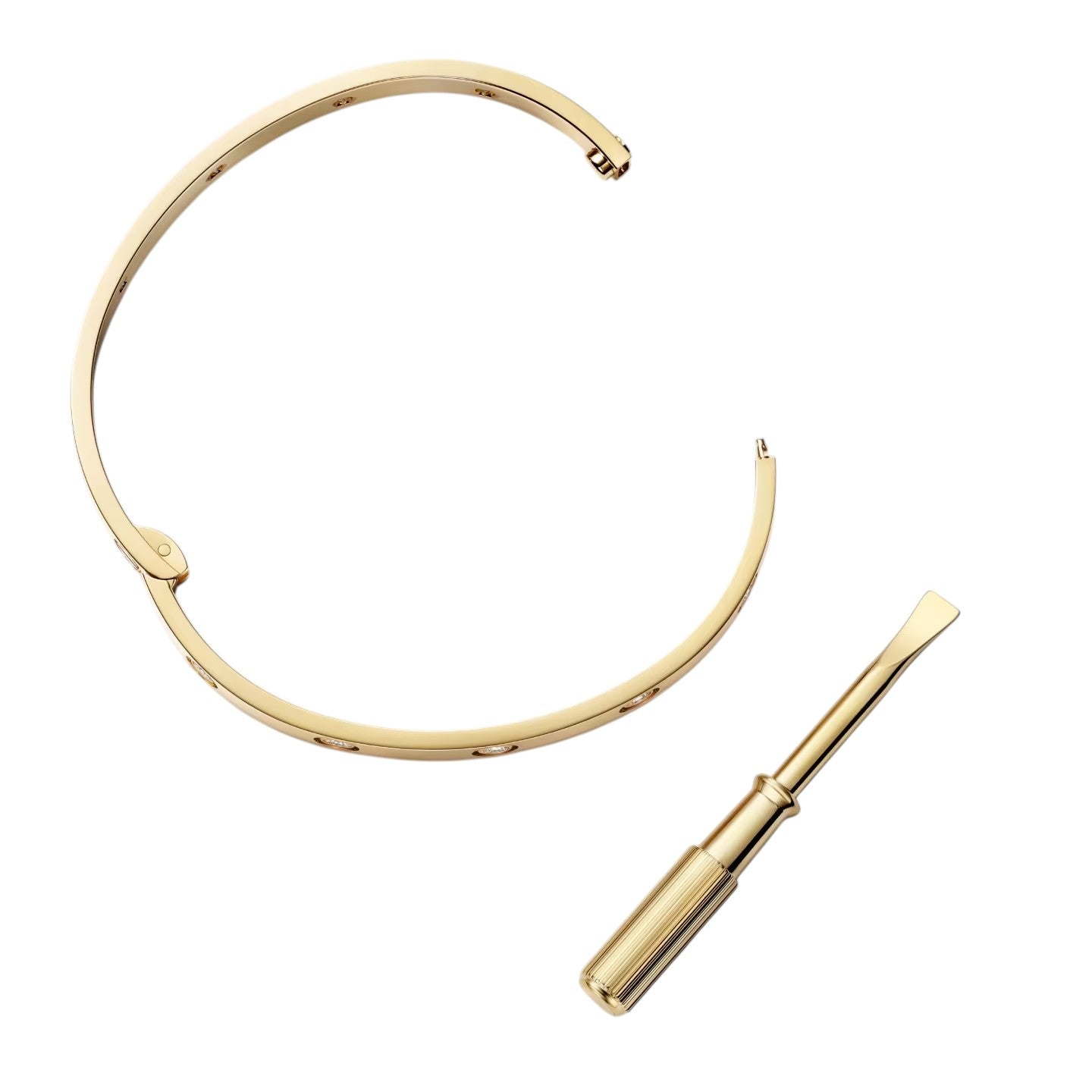 [Riva Jewelry]CLASSIC 6.1MM LOVE SINGLE-SCREW CLOSURE BANGLE - 10-DIAMOND