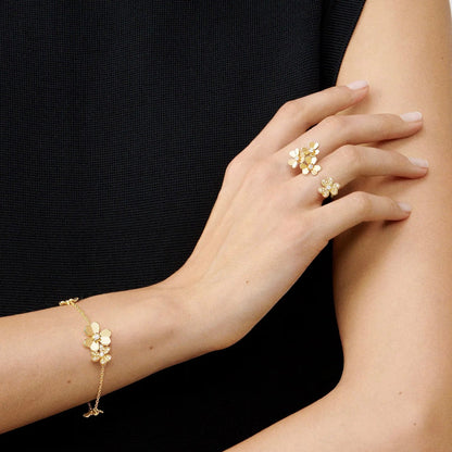 [Riva Jewelry]LUMINOUS BLOSSOM 5-MOTIF CHARM BRACELET