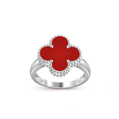 [Riva Jewelry]LUCKY CLOVER VINTAGE WHITE GOLD RING COLLECTION