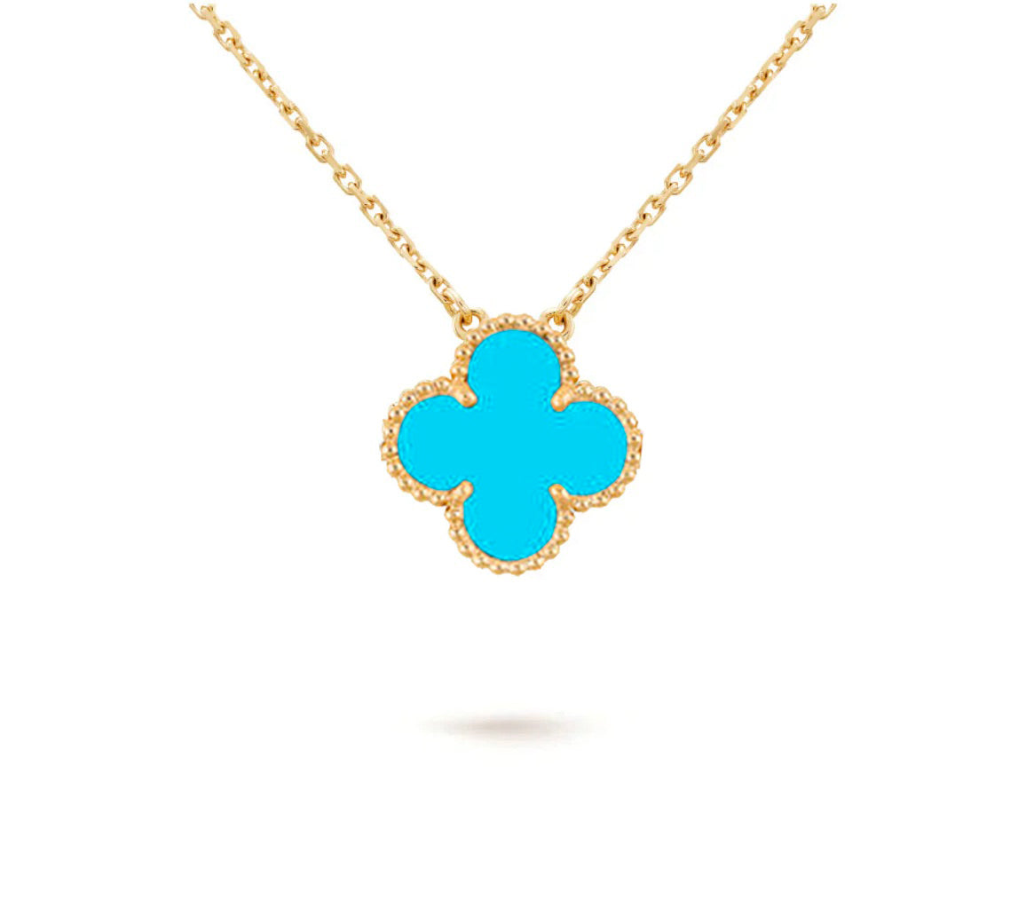 [Riva Jewelry]15MM CLOVER FLOWER PENDANT NECKLACE COLLECTION