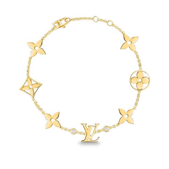 [Riva Jewelry]STAR AND SUN 7 MOTIFS GOLD BRACELET