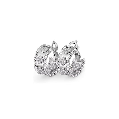 [Riva Jewelry]KALEIDOSCOPE CLOVER HOOP EARRINGS