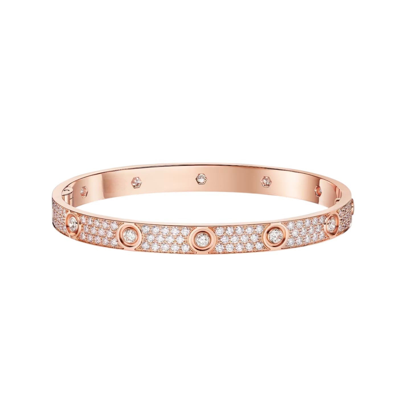 [Riva Jewelry]CLASSIC 6.1MM LOVE BANGLE - 10-DIAMOND FULL PAVÉ