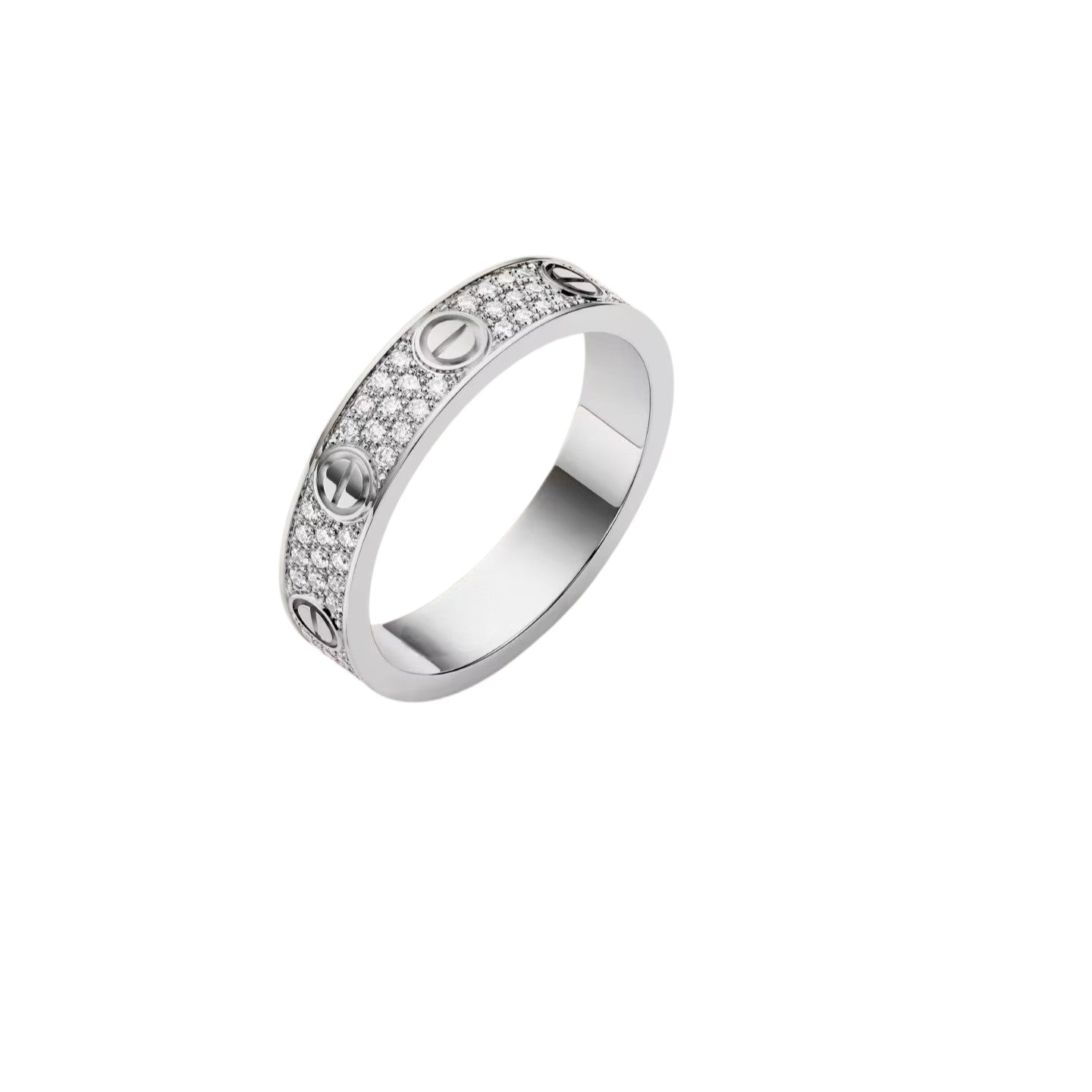 [Riva Jewelry]LOVE 4MM PAVÉ DIAMOND RING