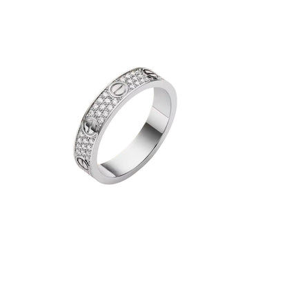 [Riva Jewelry]LOVE 4MM PAVÉ DIAMOND RING