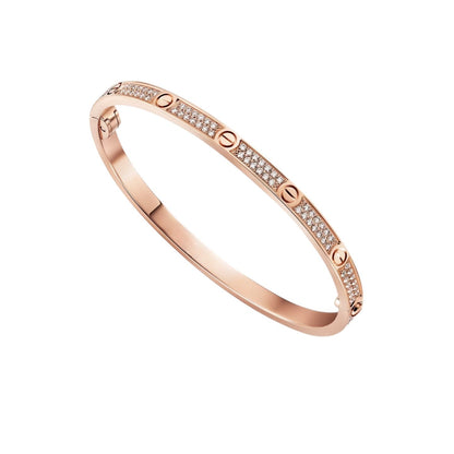 [Riva Jewelry]CLASSIC 3.65MM LOVE FULL PAVE BANGLE