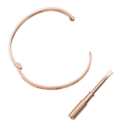 [Riva Jewelry]CLASSIC 6.1MM LOVE SINGLE-SCREW CLOSURE BANGLE - 4-DIAMOND
