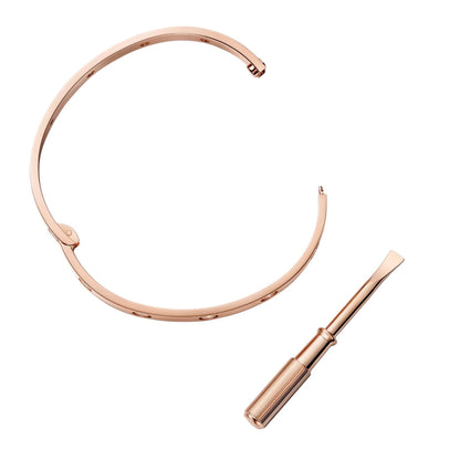 [Riva Jewelry]CLASSIC 6.1MM LOVE SINGLE-SCREW CLOSURE BANGLE - 10-DIAMOND