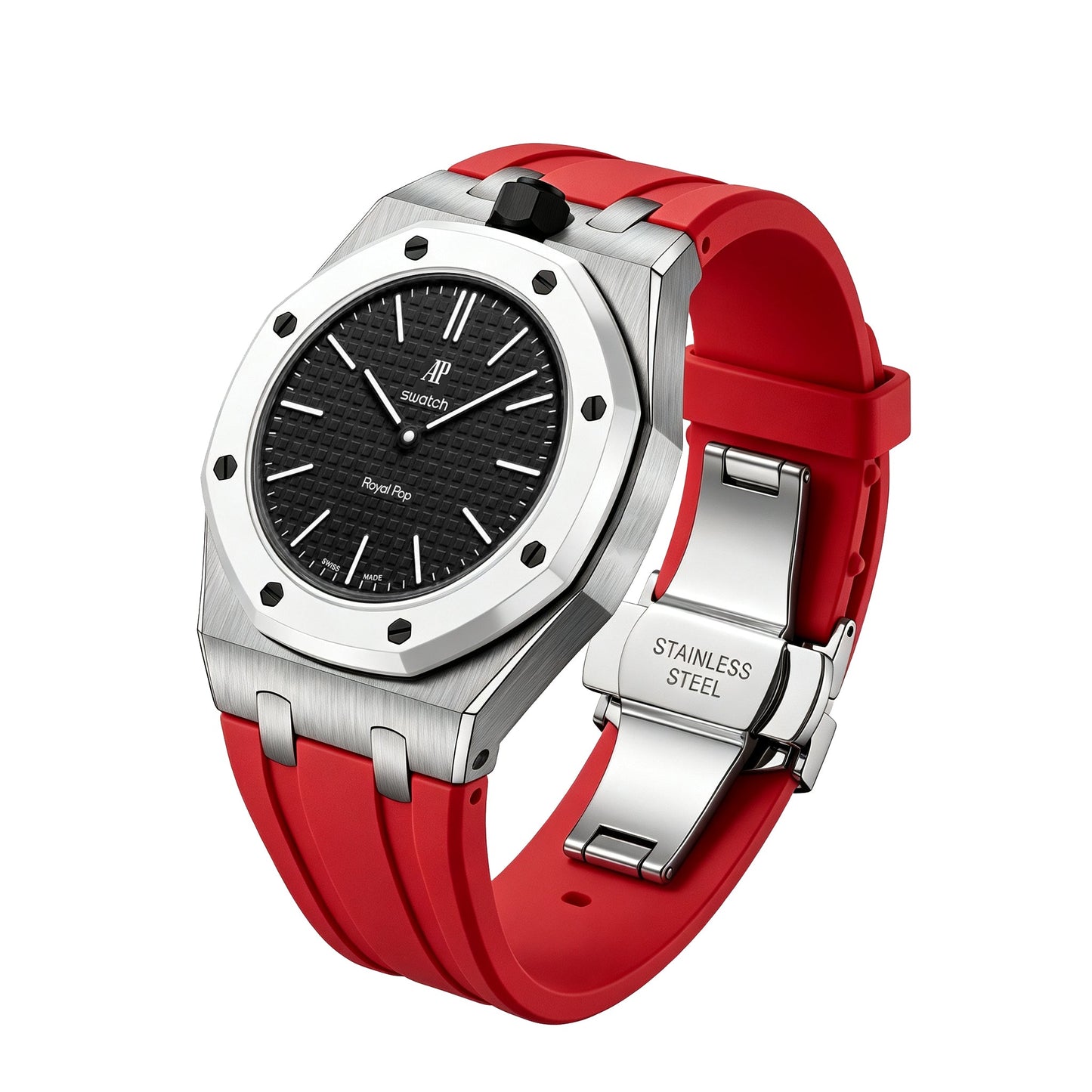 [Riva Jewelry]Royal Oak Pop Exclusive Steel Case & Silicone Strap With Cradle