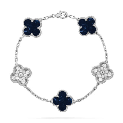 [Riva Jewelry]LUCKY CLOVER 5-MOTIF BRACELET - PIETERSITE COLLECTION