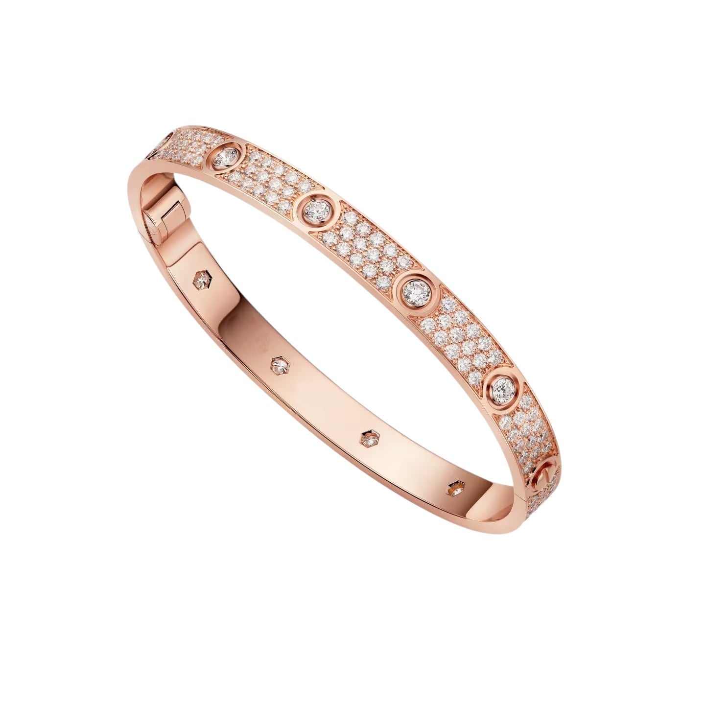 [Riva Jewelry]CLASSIC 6.1MM LOVE BANGLE - 10-DIAMOND FULL PAVÉ