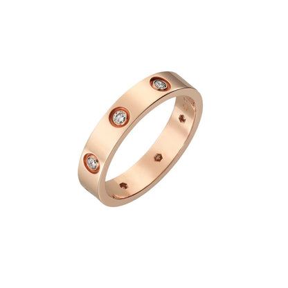 [Riva Jewelry]LOVE 4MM 8 DIAMONDS RING