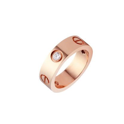 [Riva Jewelry]LOVE 5.5MM 3 DIAMONDS RING