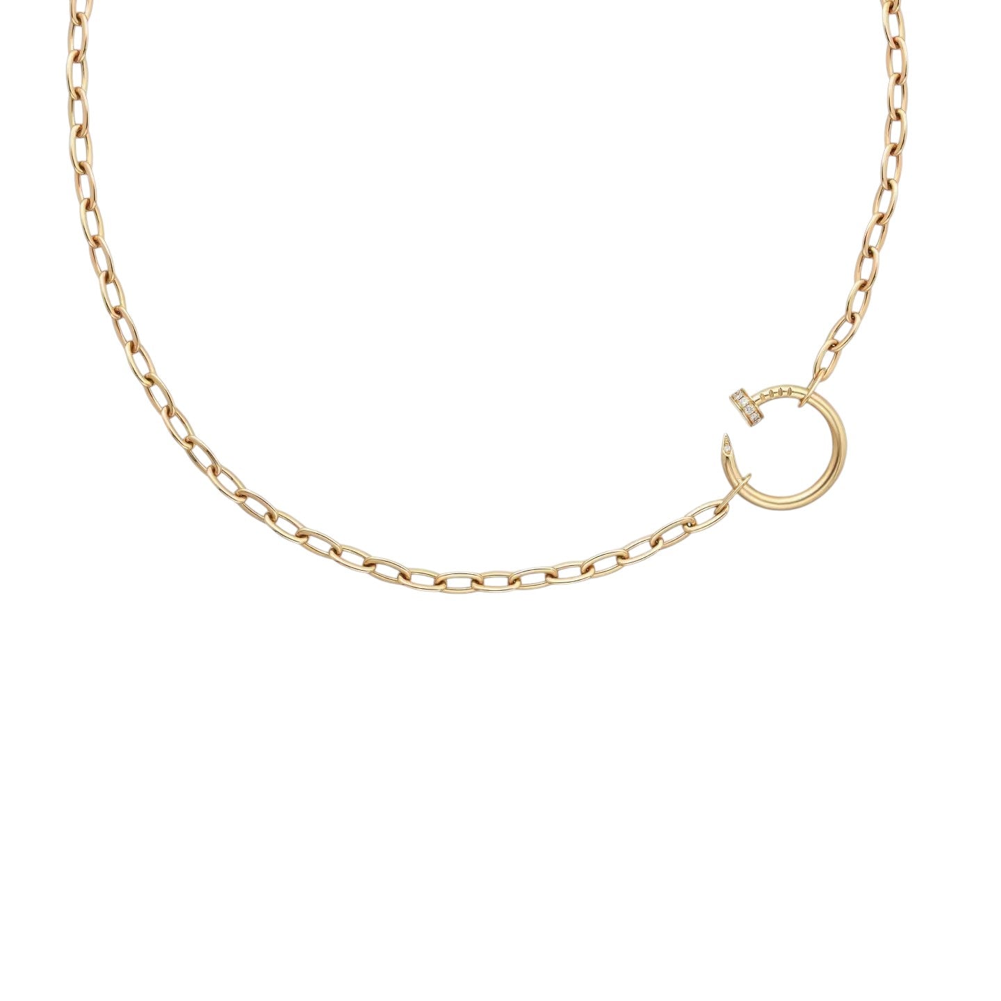 [Riva Jewelry]CLOU DIAMOND NAIL PENDANT NECKLACE