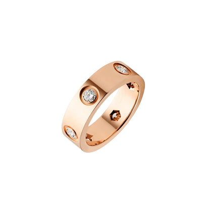 [Riva Jewelry]LOVE 5.5MM 6 DIAMONDS RING