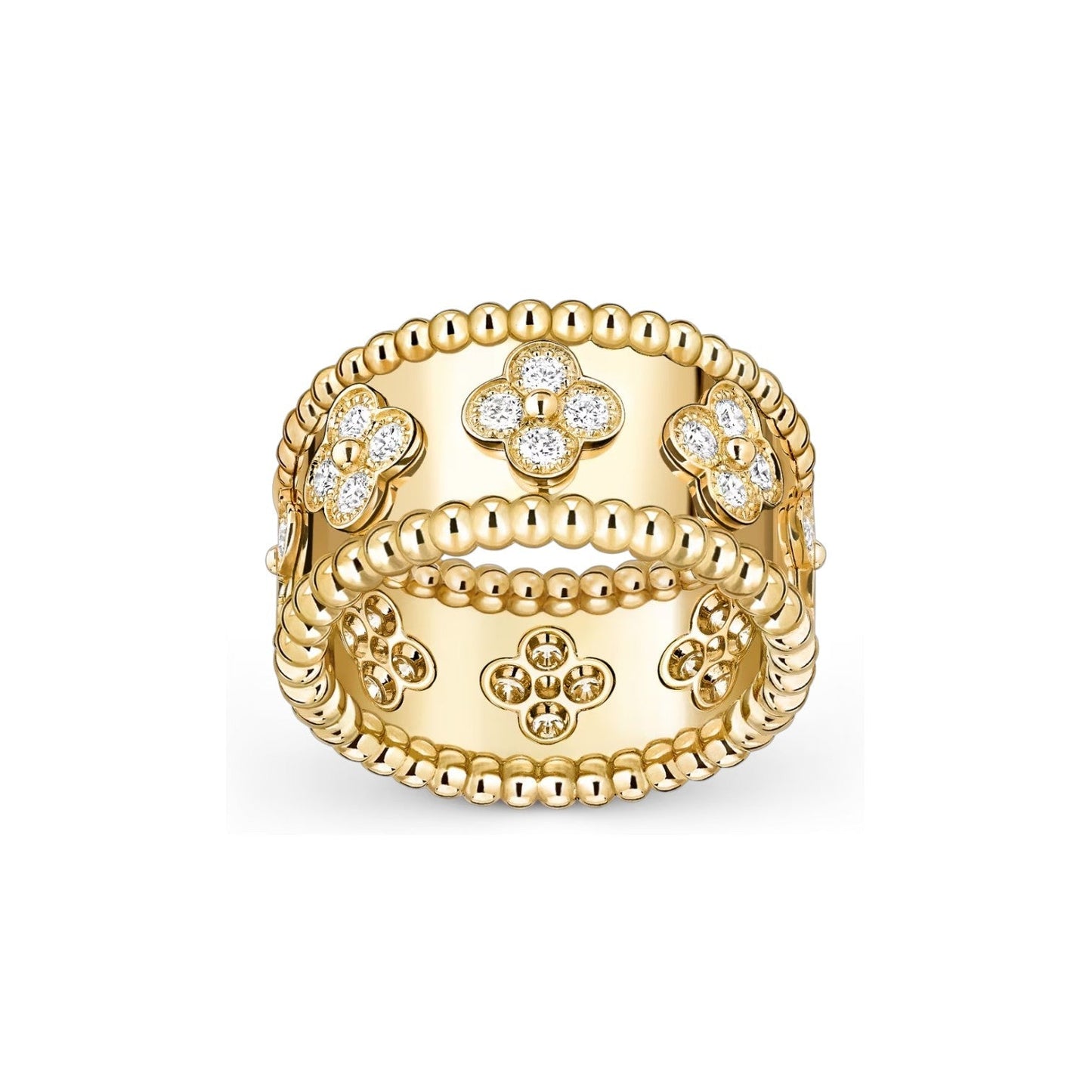 [Riva Jewelry]KALEIDOSCOPE RADIANCE WIDE BAND RING