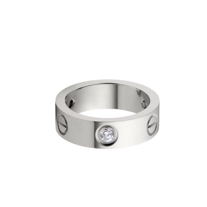 [Riva Jewelry]LOVE 5.5MM 3 DIAMONDS RING