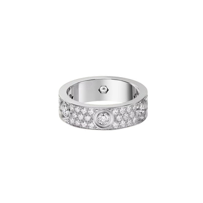 [Riva Jewelry]LOVE 5.5MM FULL-PAVÉ 6-DIAMOND RING