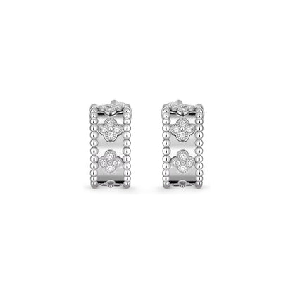 [Riva Jewelry]KALEIDOSCOPE CLOVER HOOP EARRINGS