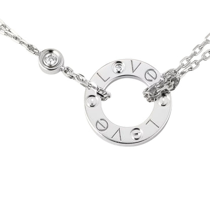 [Riva Jewelry]LOVE CIRCULAR PENDANT 2-DIAMOND NECKLACE