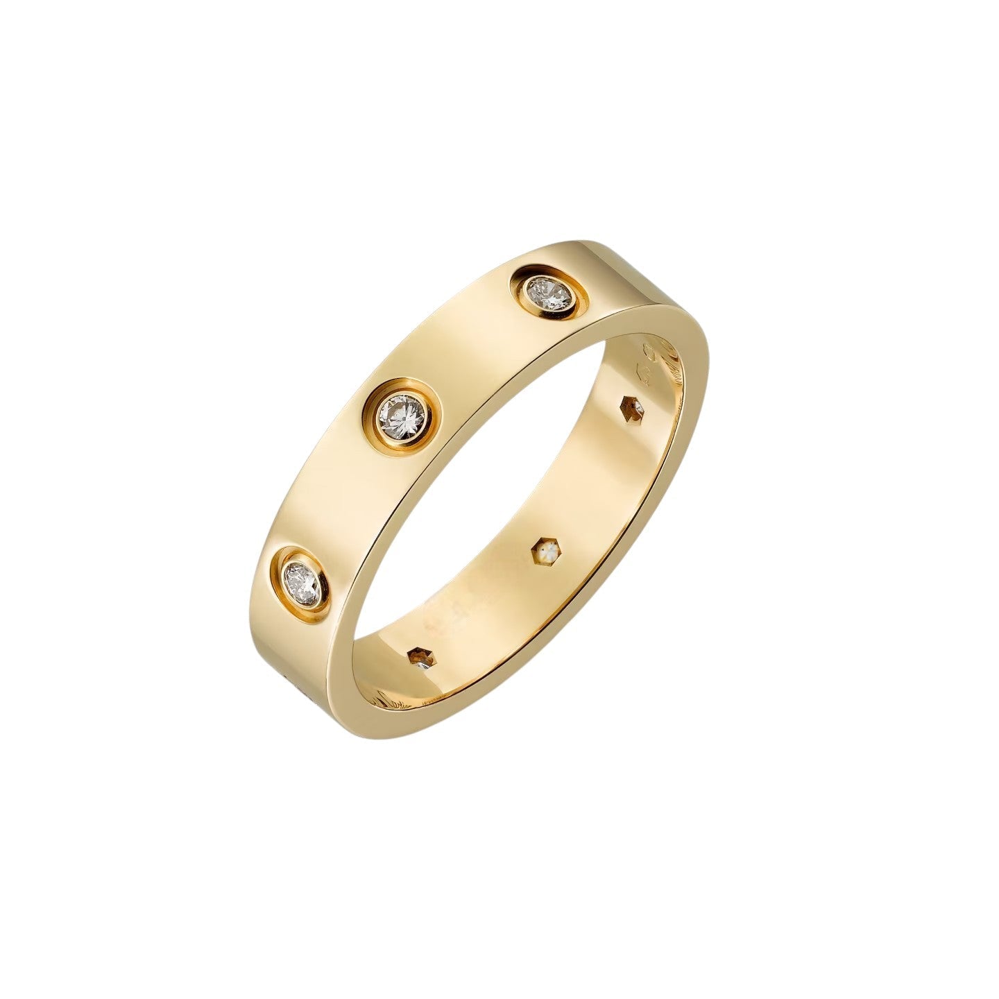 [Riva Jewelry]LOVE 4MM 8 DIAMONDS RING