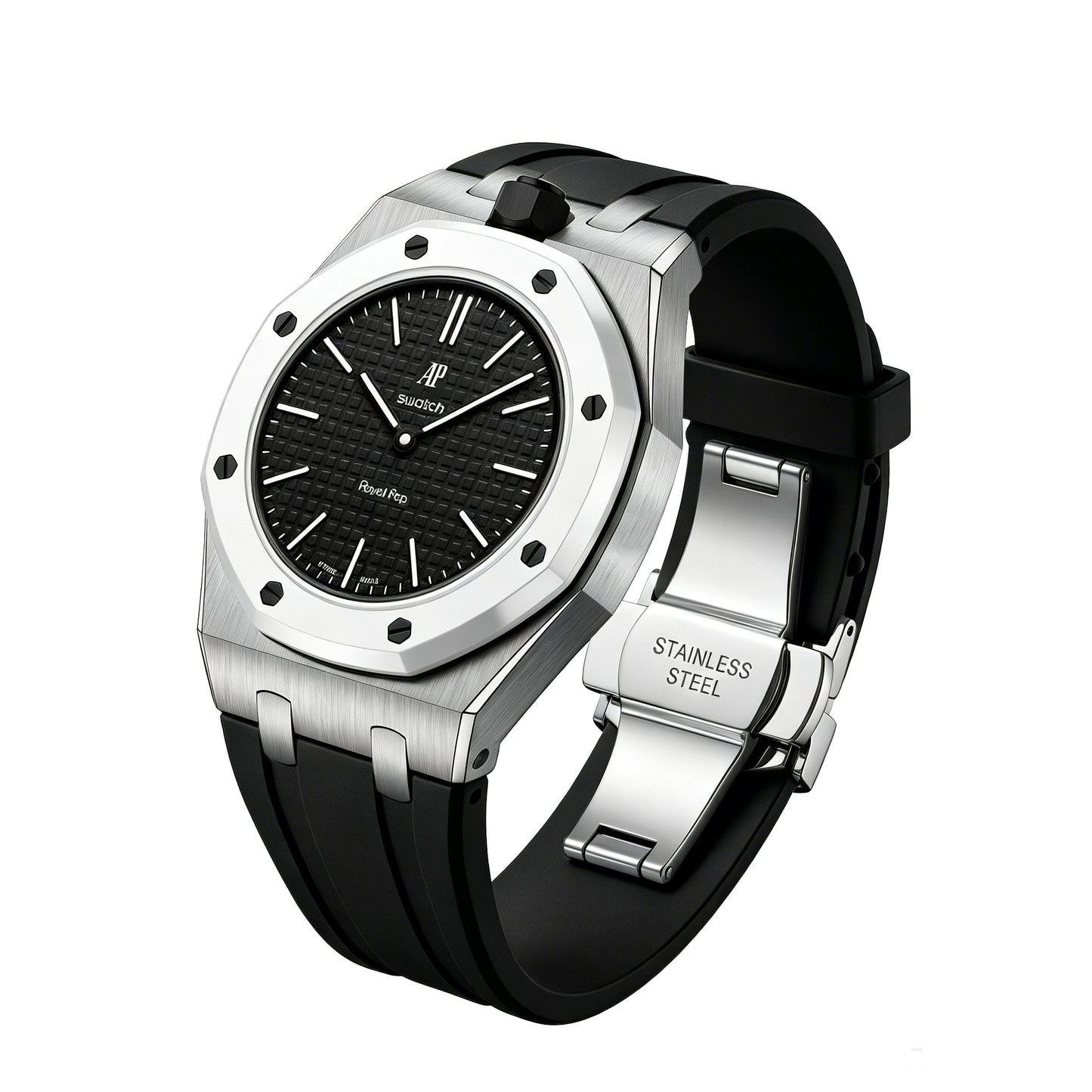[Riva Jewelry]Royal Oak Pop Exclusive Steel Case & Silicone Strap With Cradle