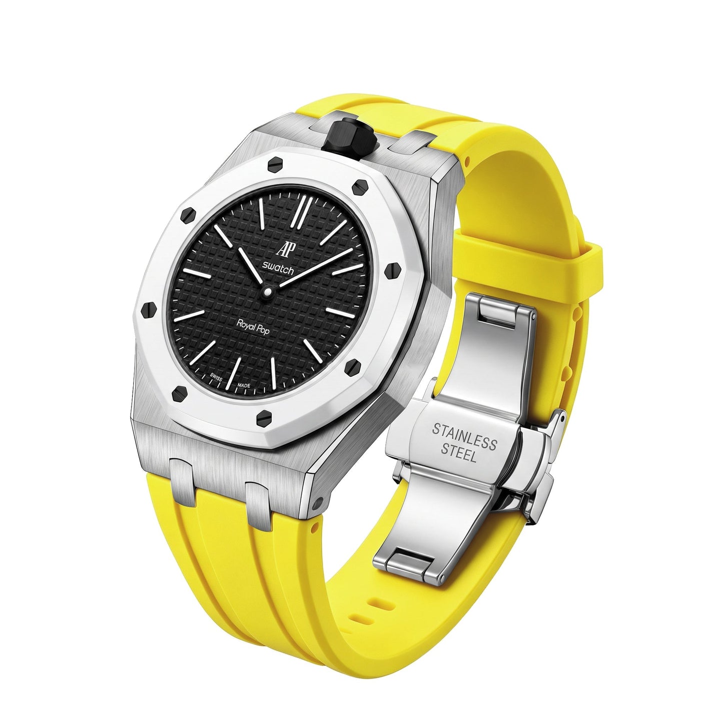 [Riva Jewelry]Royal Oak Pop Exclusive Steel Case & Silicone Strap With Cradle
