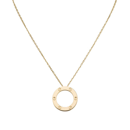 [Riva Jewelry]LOVE LARGE CIRCULAR PENDANT NECKLACE