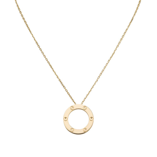 [Riva Jewelry]LOVE LARGE CIRCULAR PENDANT NECKLACE