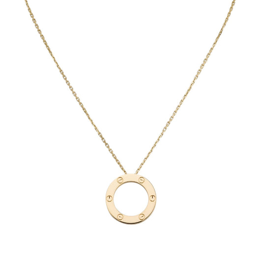 [Riva Jewelry]LOVE LARGE CIRCULAR PENDANT NECKLACE