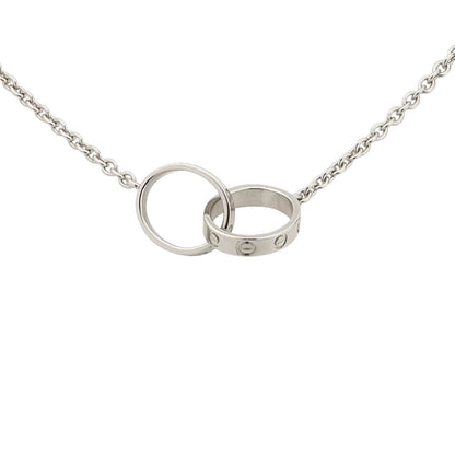 [Riva Jewelry]LOVE DOUBLE-RING PENDANT NECKLACE