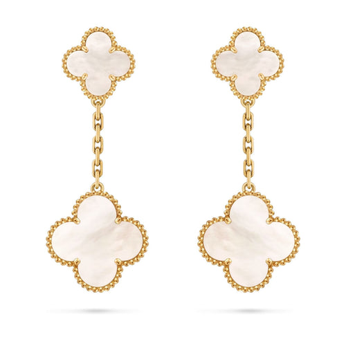 [Riva Jewelry]CLOVER DUAL-MOTIF STATEMENT STUD EARRINGS - DOUBLE-CHARM COLLECTION