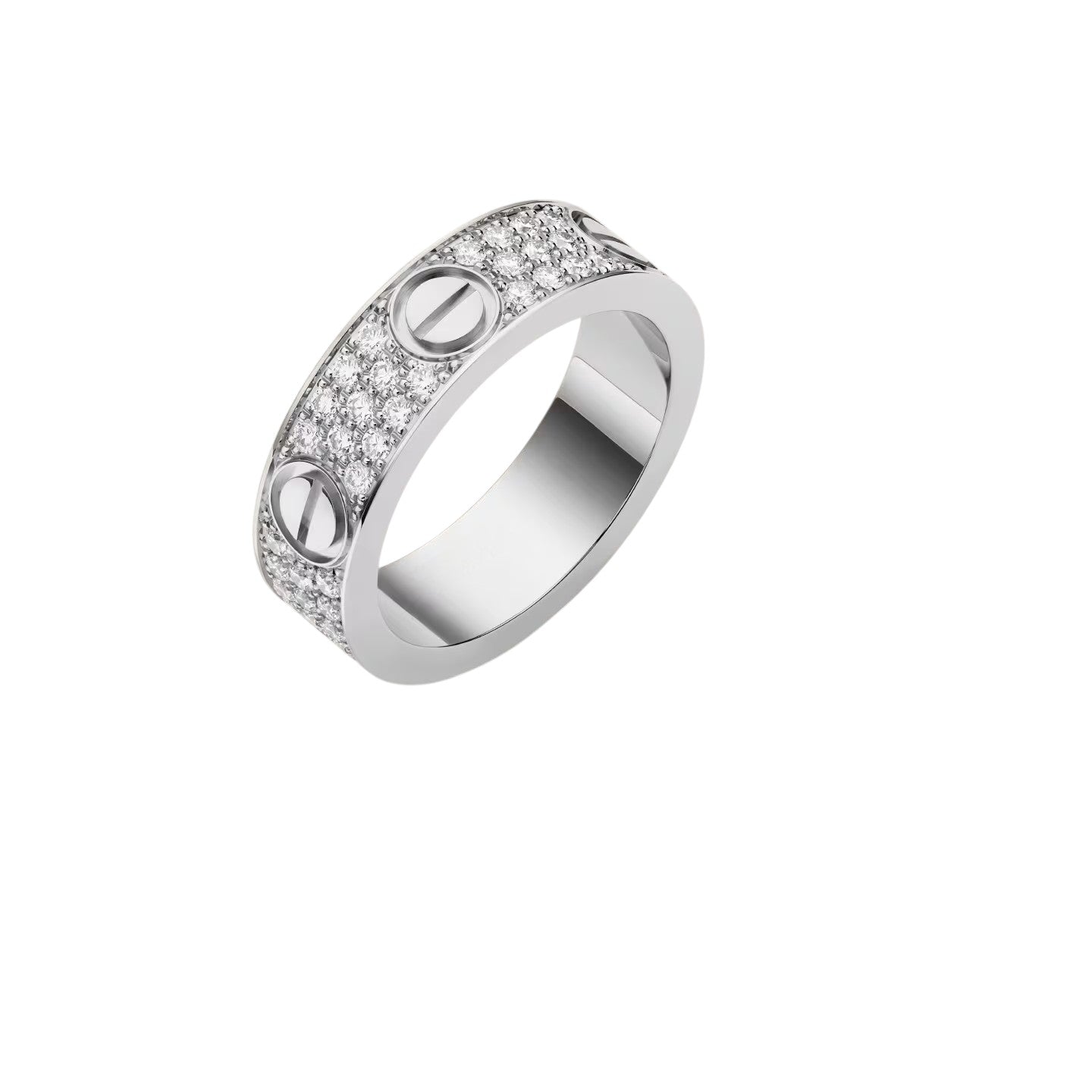 [Riva Jewelry]LOVE 5.5MM FULL-PAVÉ DIAMOND RING
