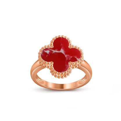 [Riva Jewelry]LUCKY CLOVER VINTAGE ROSE GOLD RING COLLECTION
