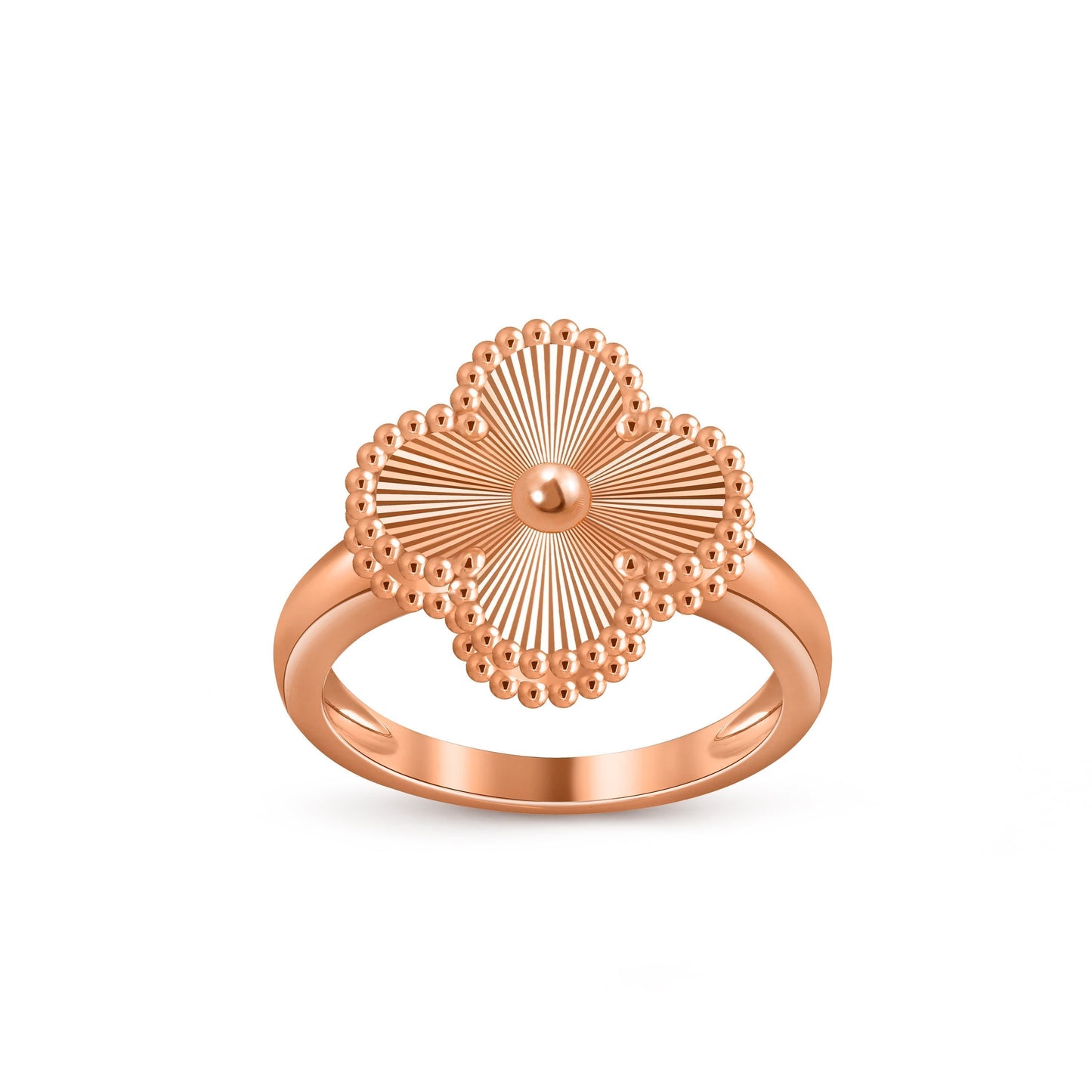 [Riva Jewelry]LUCKY CLOVER VINTAGE ROSE GOLD RING COLLECTION